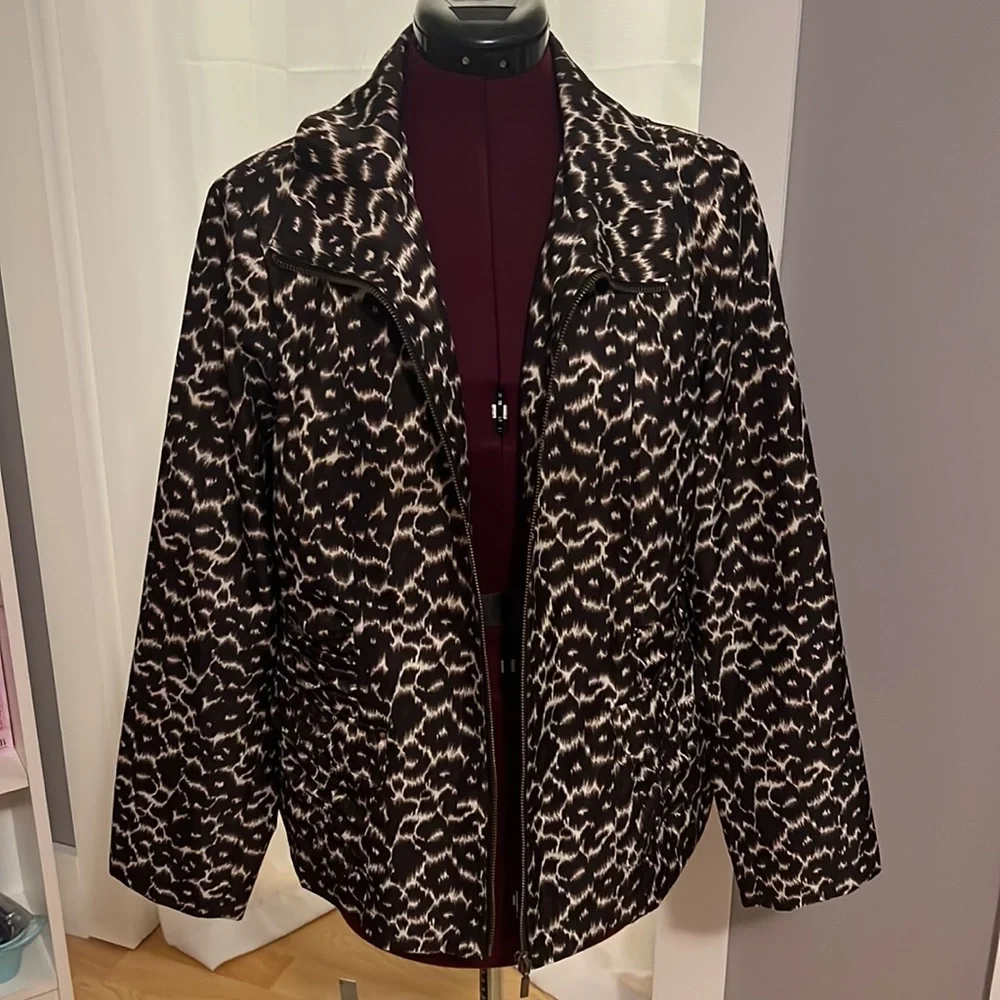 Laura Ashley Brown Printed Lightweight Jacket, Women’s L - Picture 3 of 8